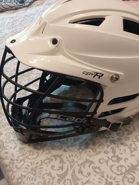 Cascade CPV-R Lacrosse Helmet in White with Black Facemask